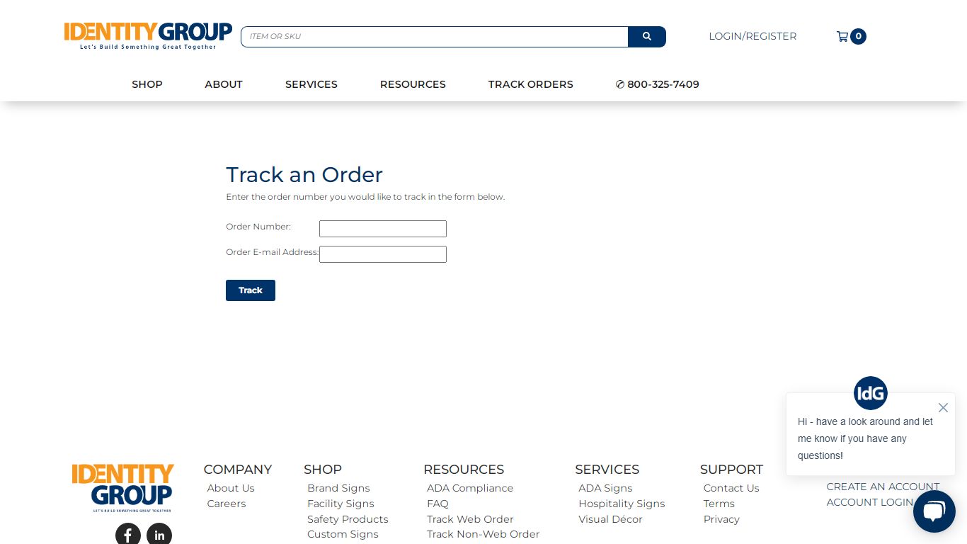 Order Status - Identity Group